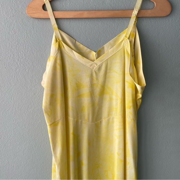 Vintage | 80s 90s Yellow Tie-Dye Slip Dress - Picture 5 of 13